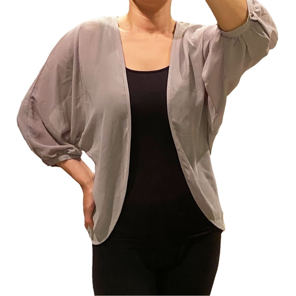 Grey Sheer Cover Up Shawl